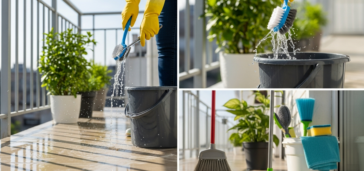 wiosenne porządki na balkonie