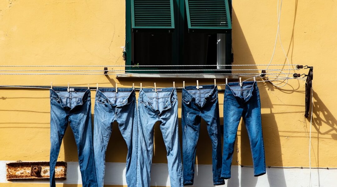 Photo stretching jeans